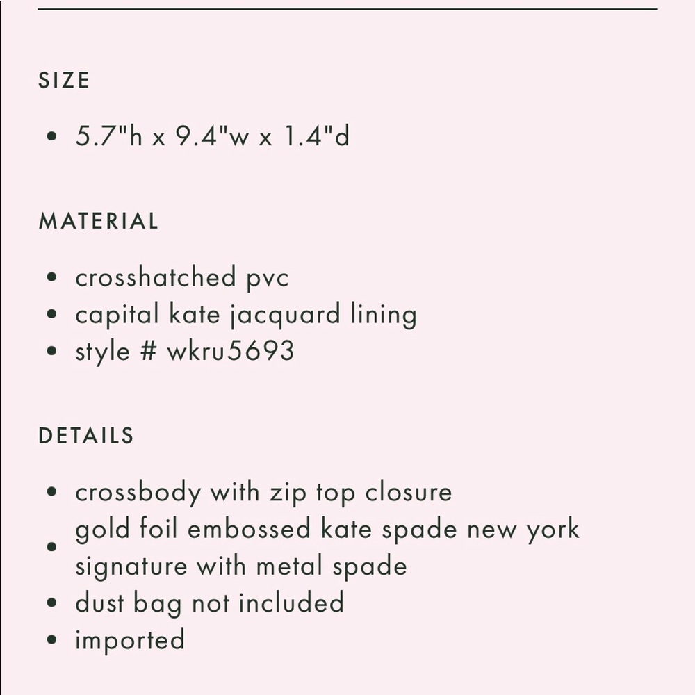 🌸Kate Spade Crossbody Bag Ramey Court - Picture 8 of 8